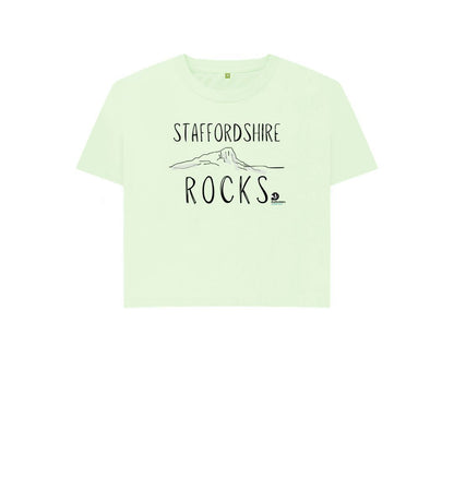 Pastel Green Staffordshire Rocks boxy tee