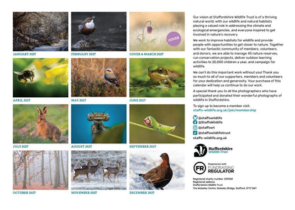 2027 Staffordshire Wildlife Trust Calendar