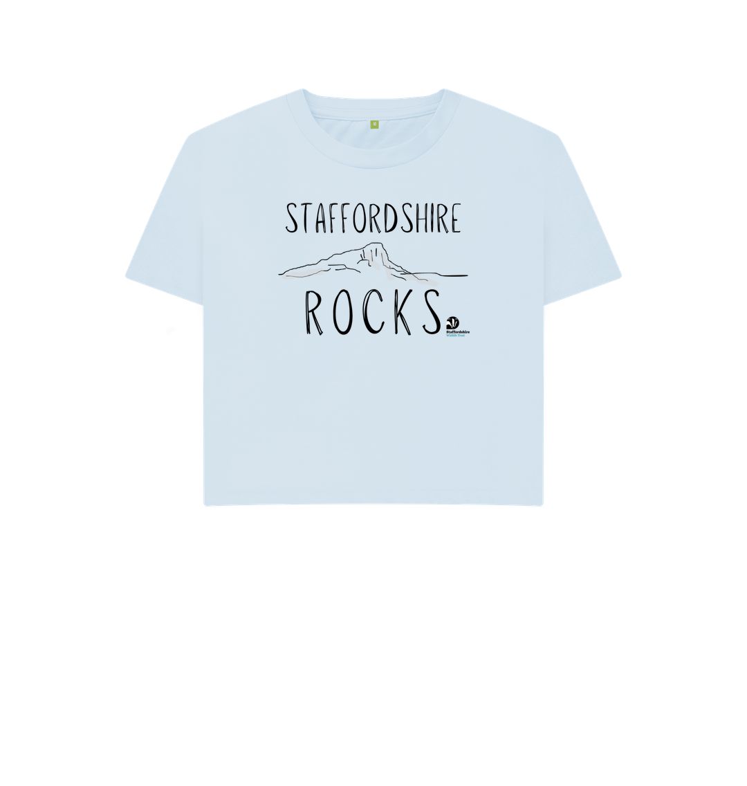 Sky Blue Staffordshire Rocks boxy tee