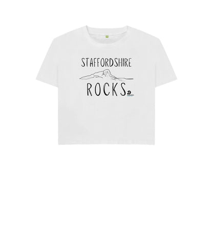 White Staffordshire Rocks boxy tee